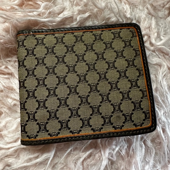 CELINE Macadam Canvas Leather Bifold Wallet Purse Men - Picture 8 of 16